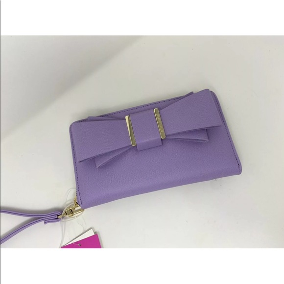 Betsey Johnson purple wristlet goldtone hardware - Picture 4 of 5